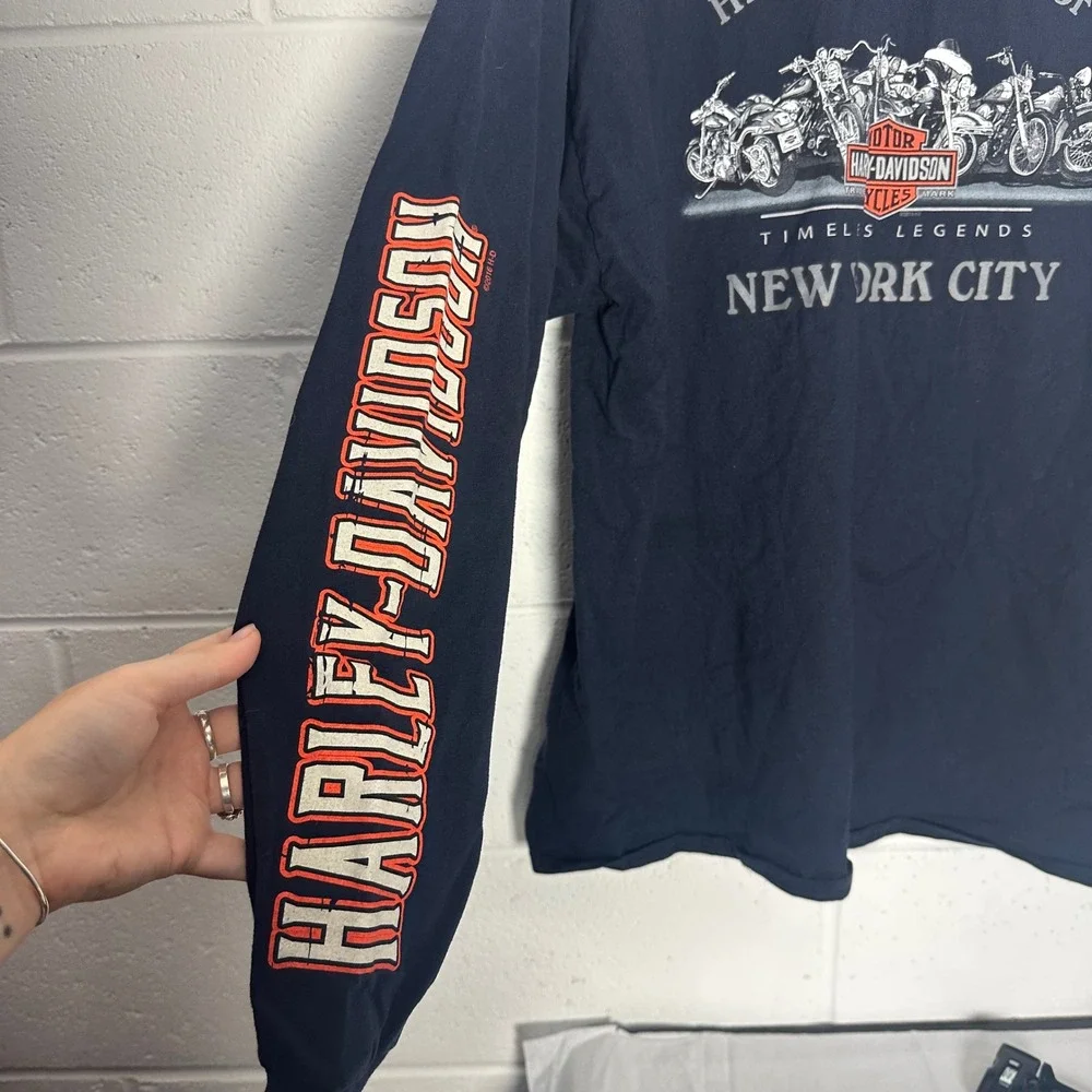 Harley-Davidson NYC Timeless Legends Long Sleeve Graphic T-Shirt Mens 2XL Black